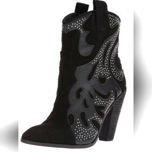 Carlos Santana Women's Sterling Ancle Booties Western Cowboy Cowgirl Heel